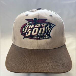 Indy 500 85th Anniversary 2001 Strap Back Hat 2 Tone Baseball Cap